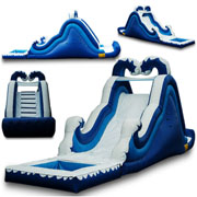 inflatable water slide with pool